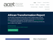 Tablet Screenshot of africantransformation.org